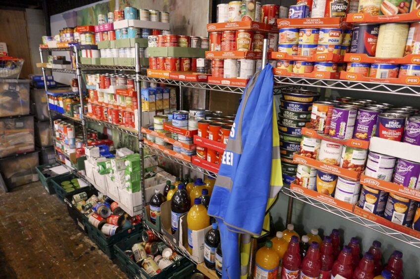 Various canned goods and supplies